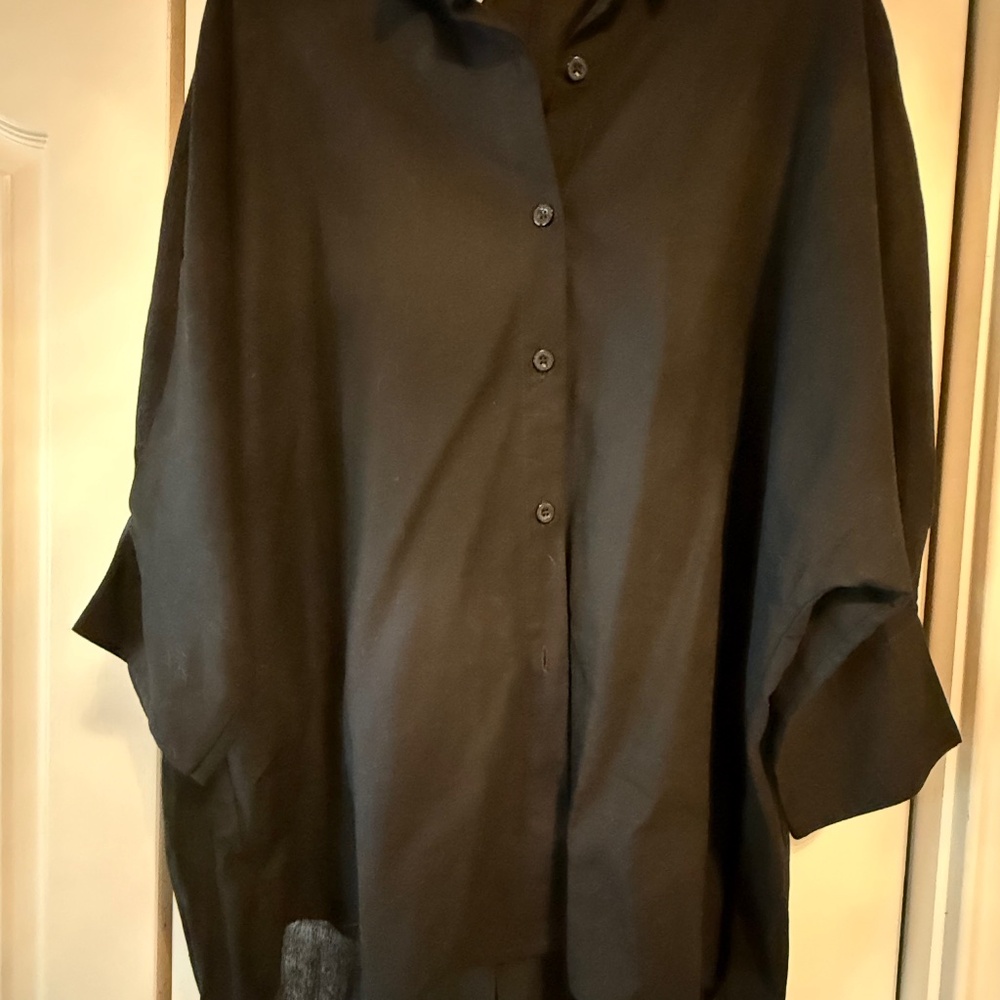 Black Linen Top